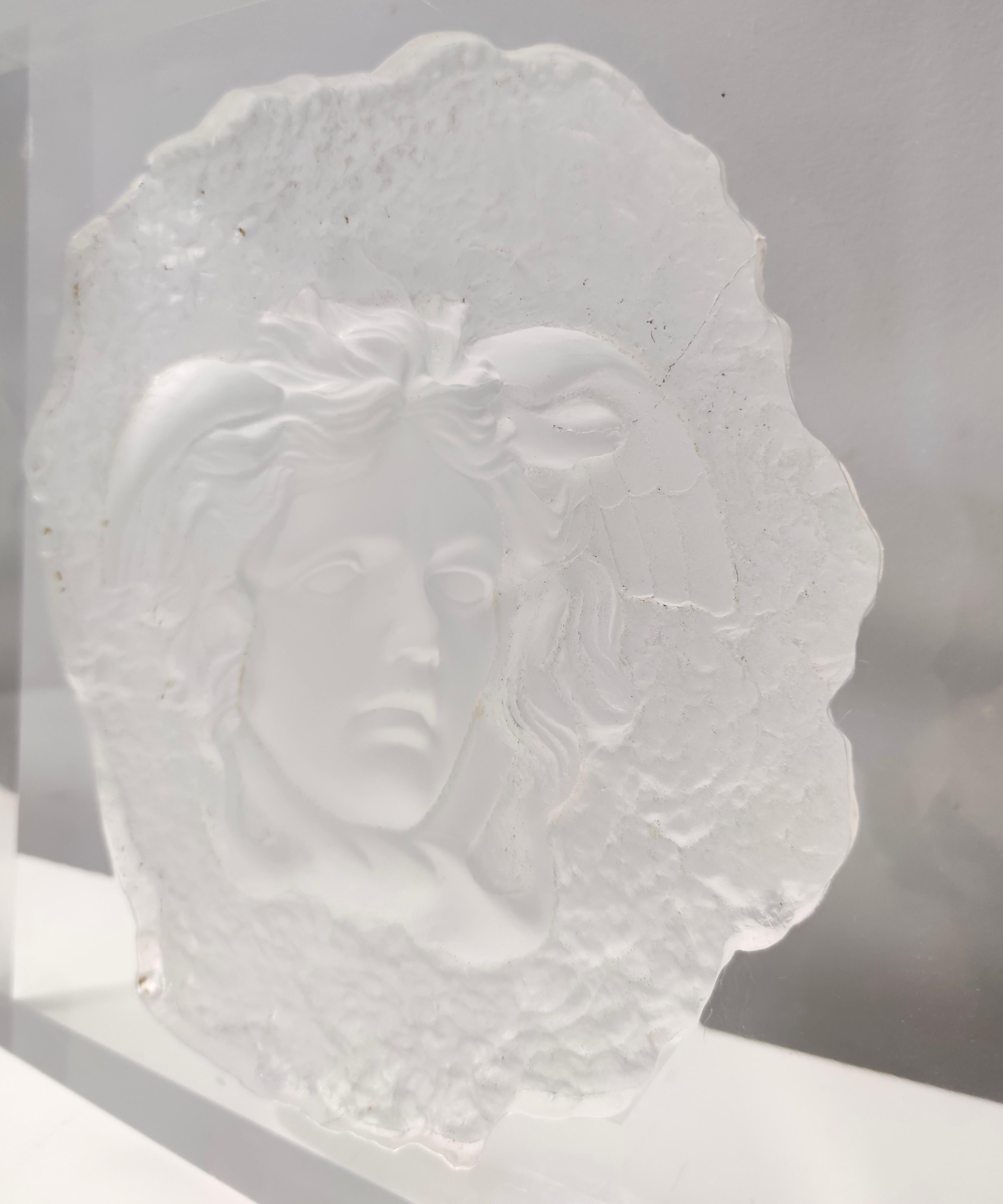 Thick Transparent Plexiglass Decorative Panel with Gorgon by Versace, Italy 4