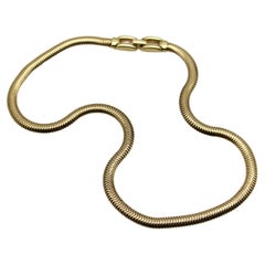 Thick Retro 14K Gold Snake Chain Necklace 