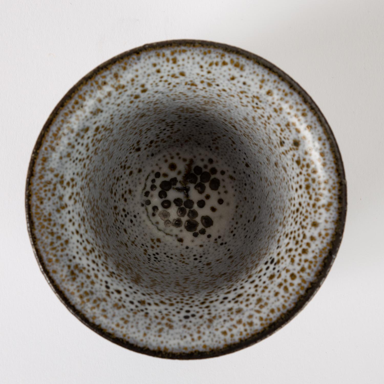 Thick-Walled Studio Pottery Cup with Oil Spot Glaze 1