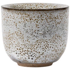 Thick-Walled Studio Pottery Cup with Oil Spot Glaze