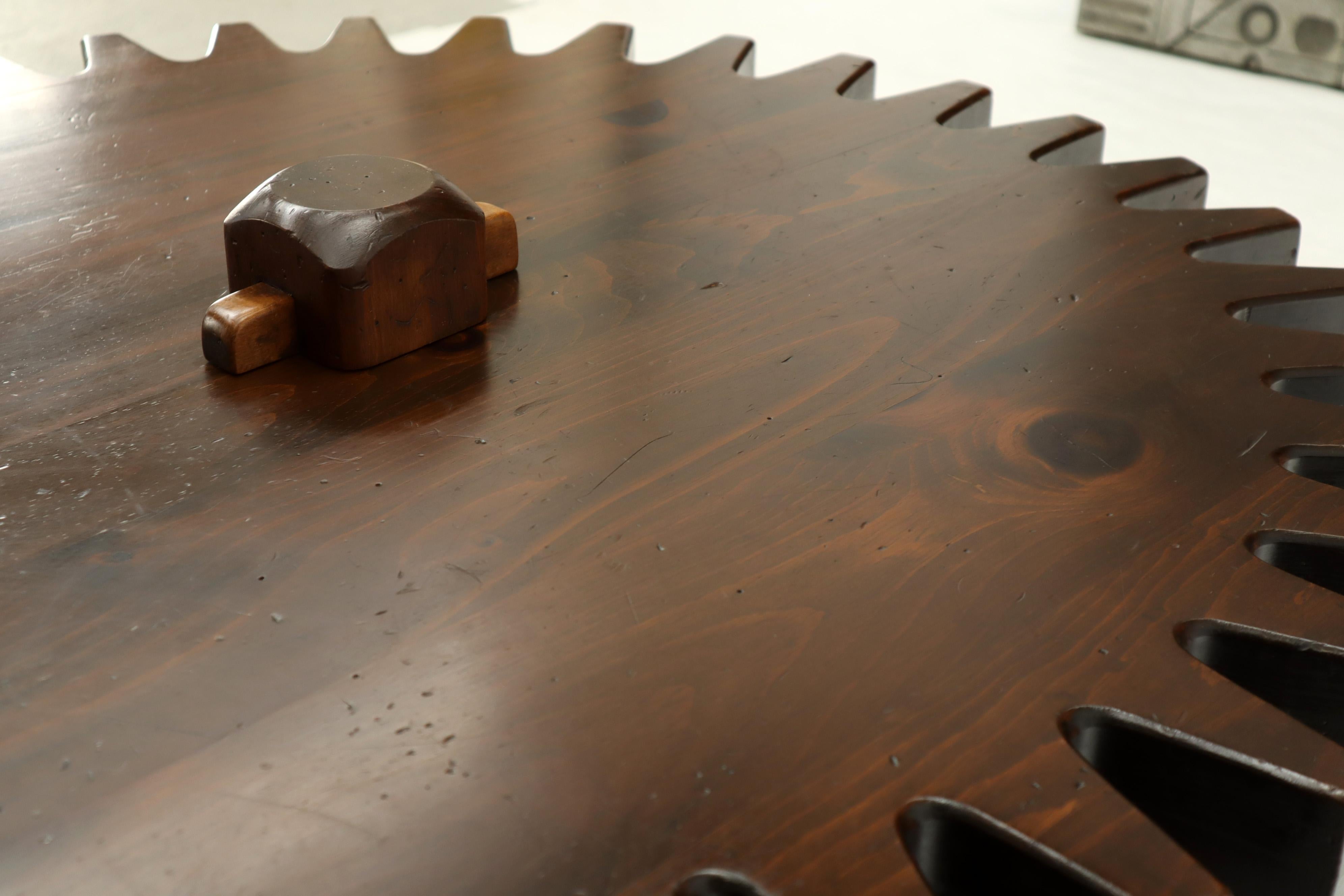 wooden gear table