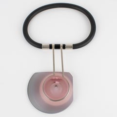 Thierry Bontridder Unique Piece Avant Garde Rubber and Acrylic Necklace