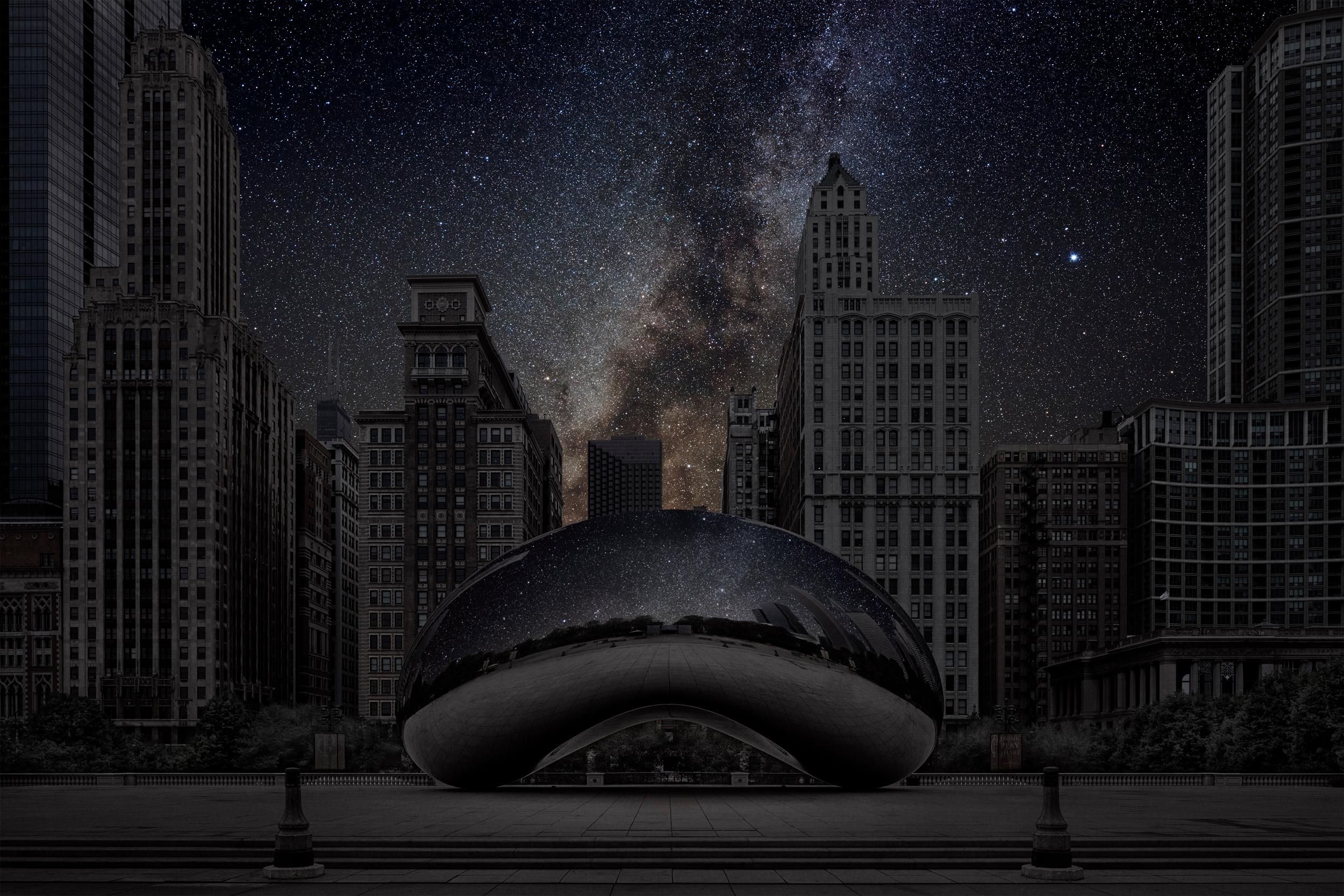 Thierry Cohen Landscape Photograph - Chicago 41 ̊ 52’ 57” N 2015-09-17 LST 0:05