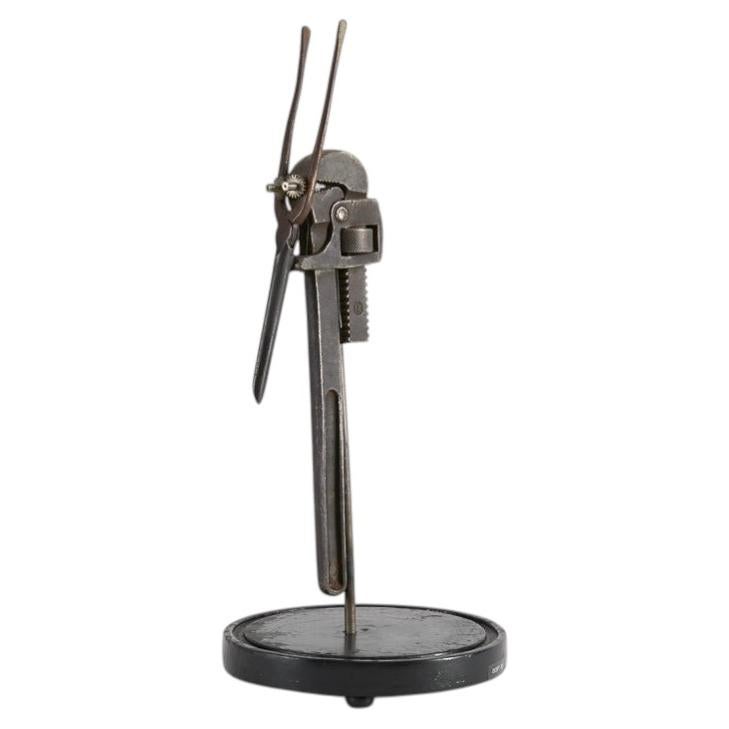 Thierry Despont, Found Object Sculpture of a Mask on Stand, US, c. 2006 For Sale