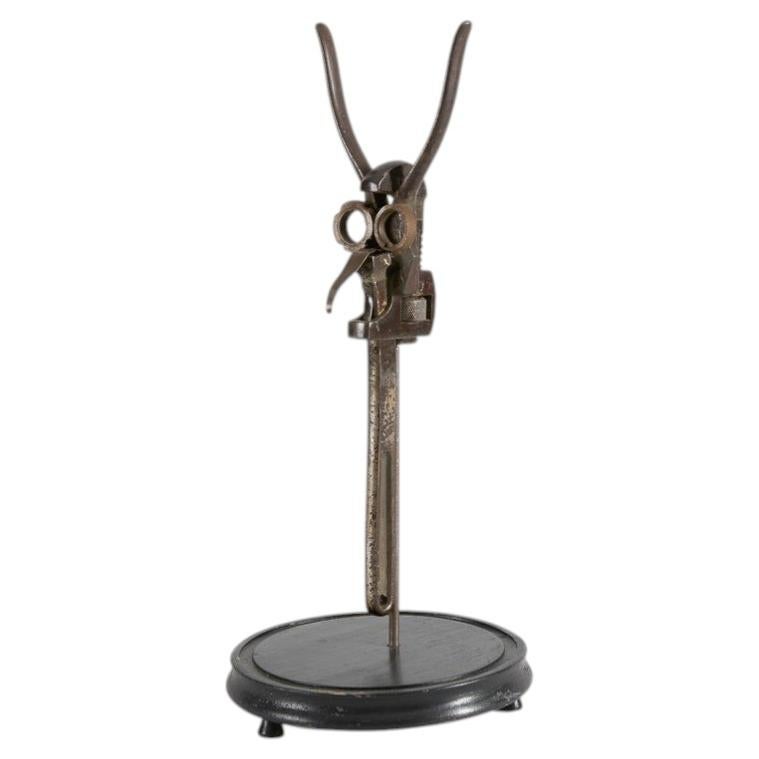 Thierry Despont, Found Object Sculpture of a Mask on Stand, US, c. 2006 For Sale