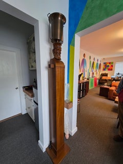 Thierry Despont Lampadaire Hyperion en bouleau et bronze