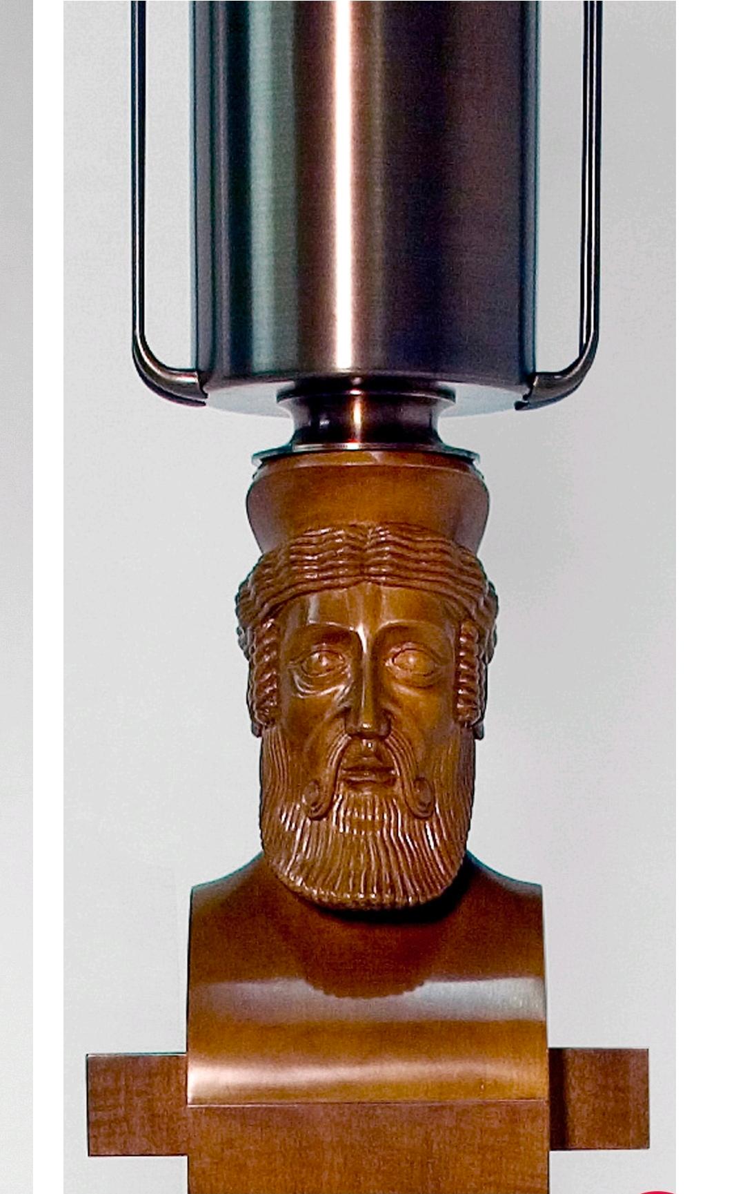 Lámpara de pie Thierry Despont Hyperion de Abedul y Bronce Neoclásico en venta