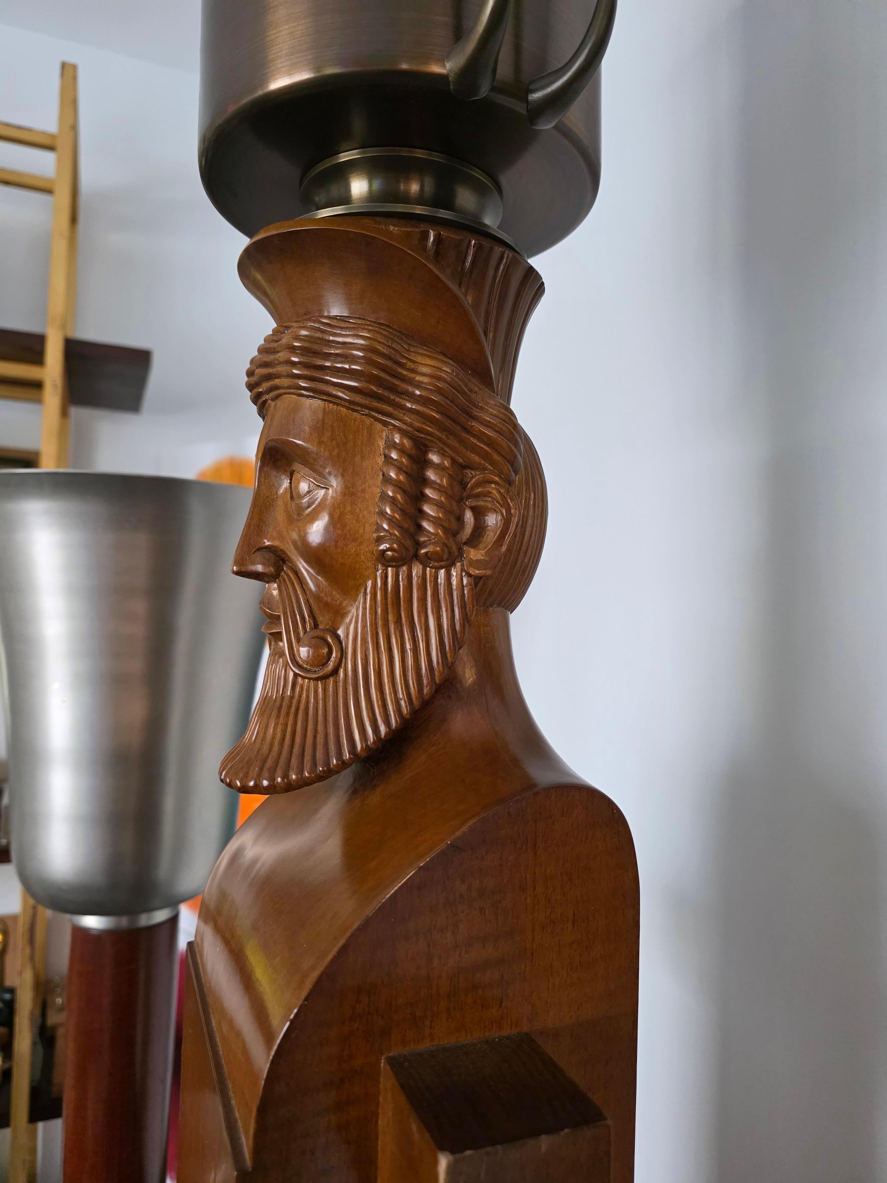 Lámpara de pie Thierry Despont Hyperion de Abedul y Bronce Estadounidense en venta