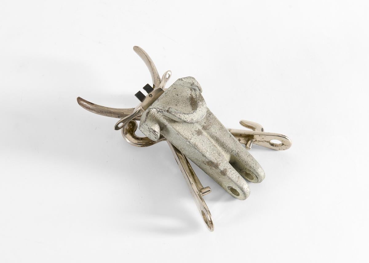 Thierry Despont was best-known for his very successful architectural practice—but he was also an accomplished artist. Some of his most interesting works are a series of sculptures fashioned out of found—often industrial or farm—tools or components.