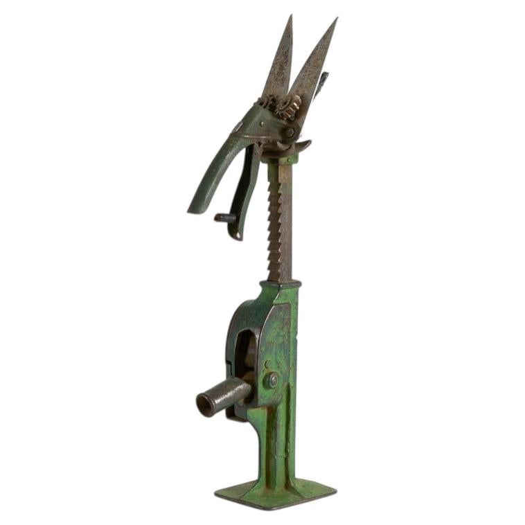 Thierry Despont, Specimen 169, Found Object Sculpture of a Mask on Stand, 2007