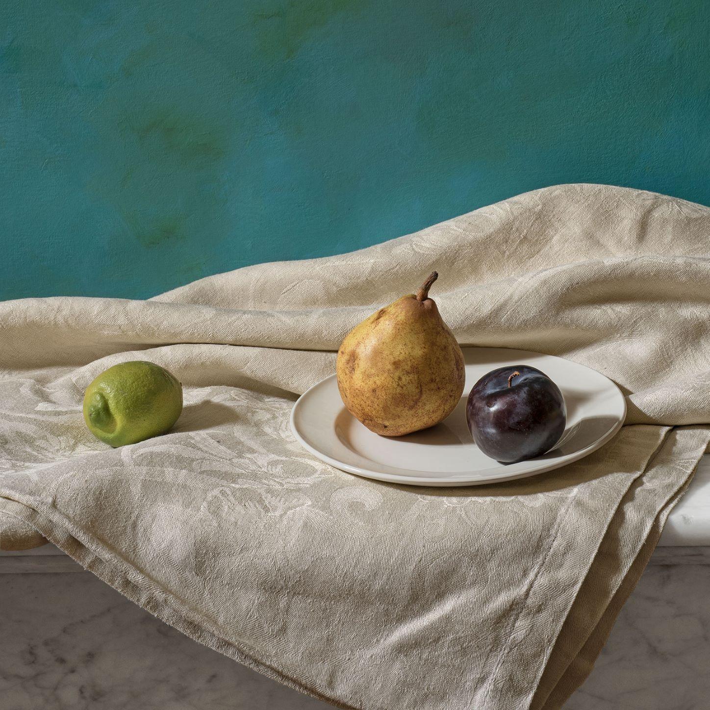 "Nappe, assiette et trois fruits" by Thierry Genay

Thierry Genay's photography is heir to a style of painting which, in the absence of noble and sublime motifs, is nourished by a perception of everyday life. His photographic compositions are part