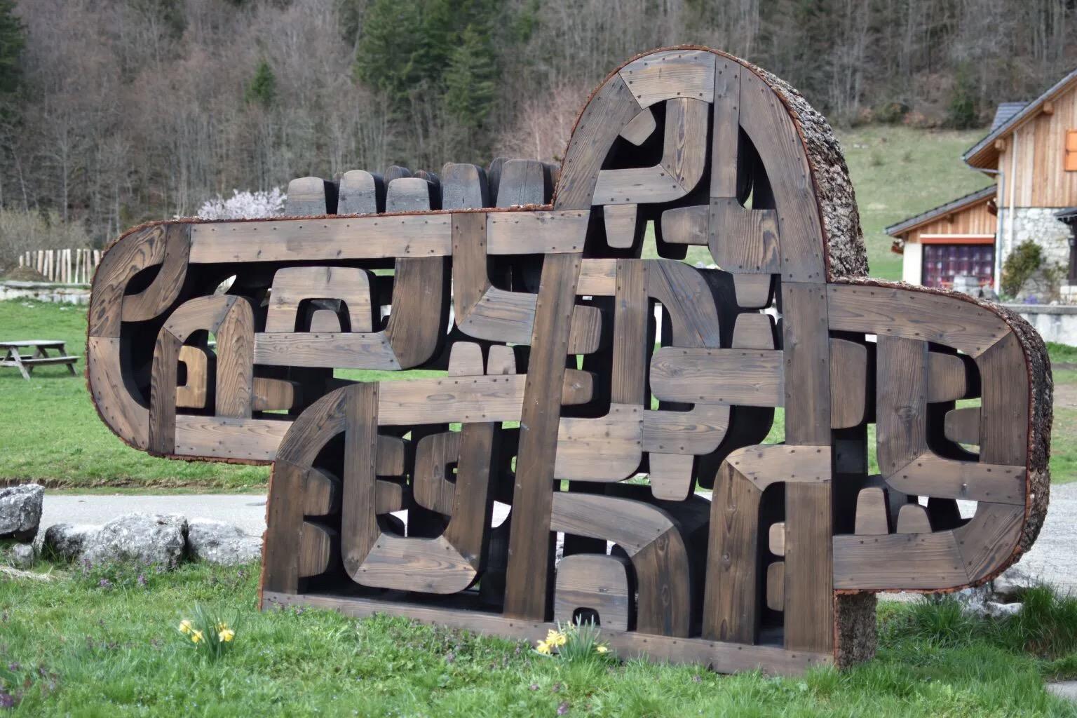 No.020125 di Thierry Martenon -  scultura monumentale in legno, all'aperto, astratta in vendita 4
