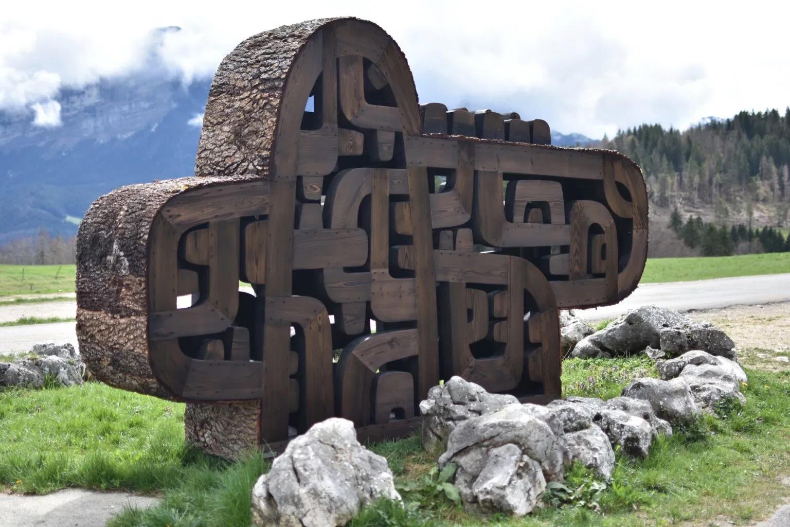 No.020125 di Thierry Martenon -  scultura monumentale in legno, all'aperto, astratta in vendita 6