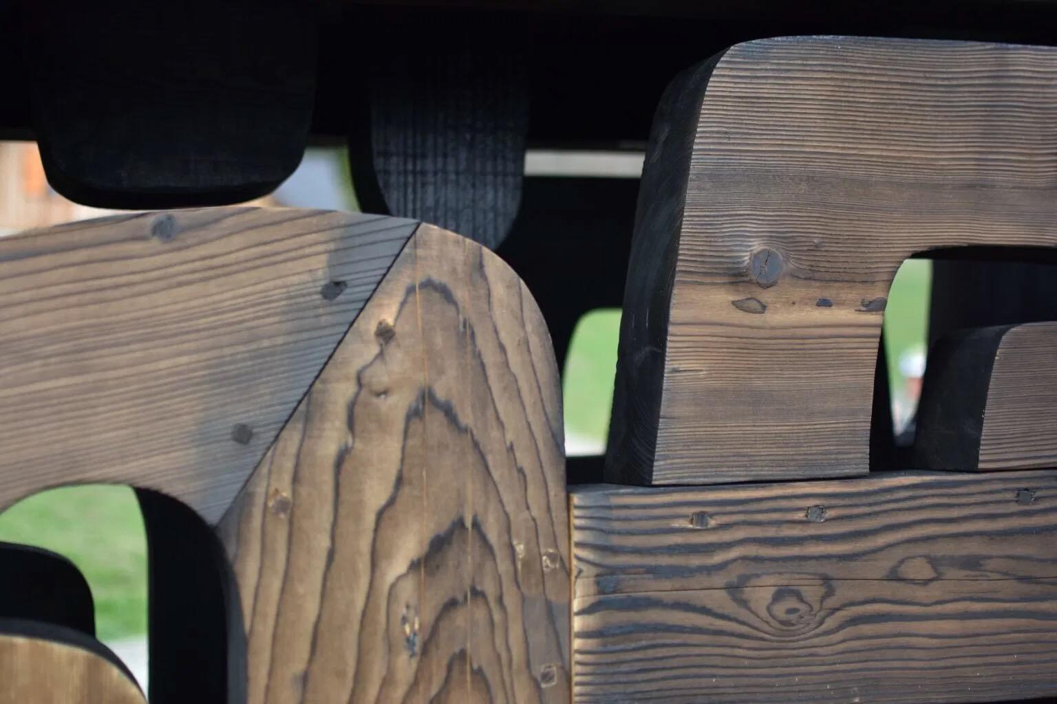 No.020125 di Thierry Martenon -  scultura monumentale in legno, all'aperto, astratta in vendita 7