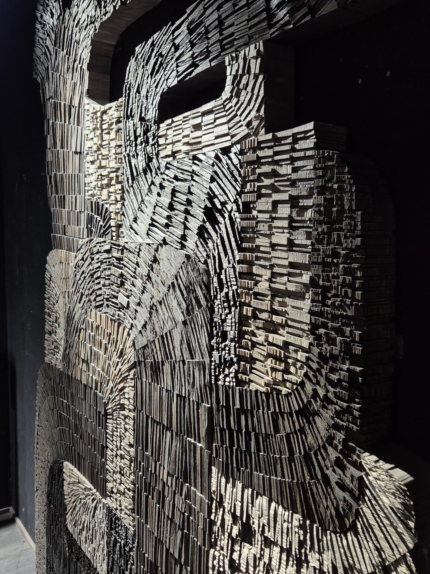 No.061222 di Thierry Martenon - scultura in legno di grandi dimensioni, astratta, geometrica in vendita 9