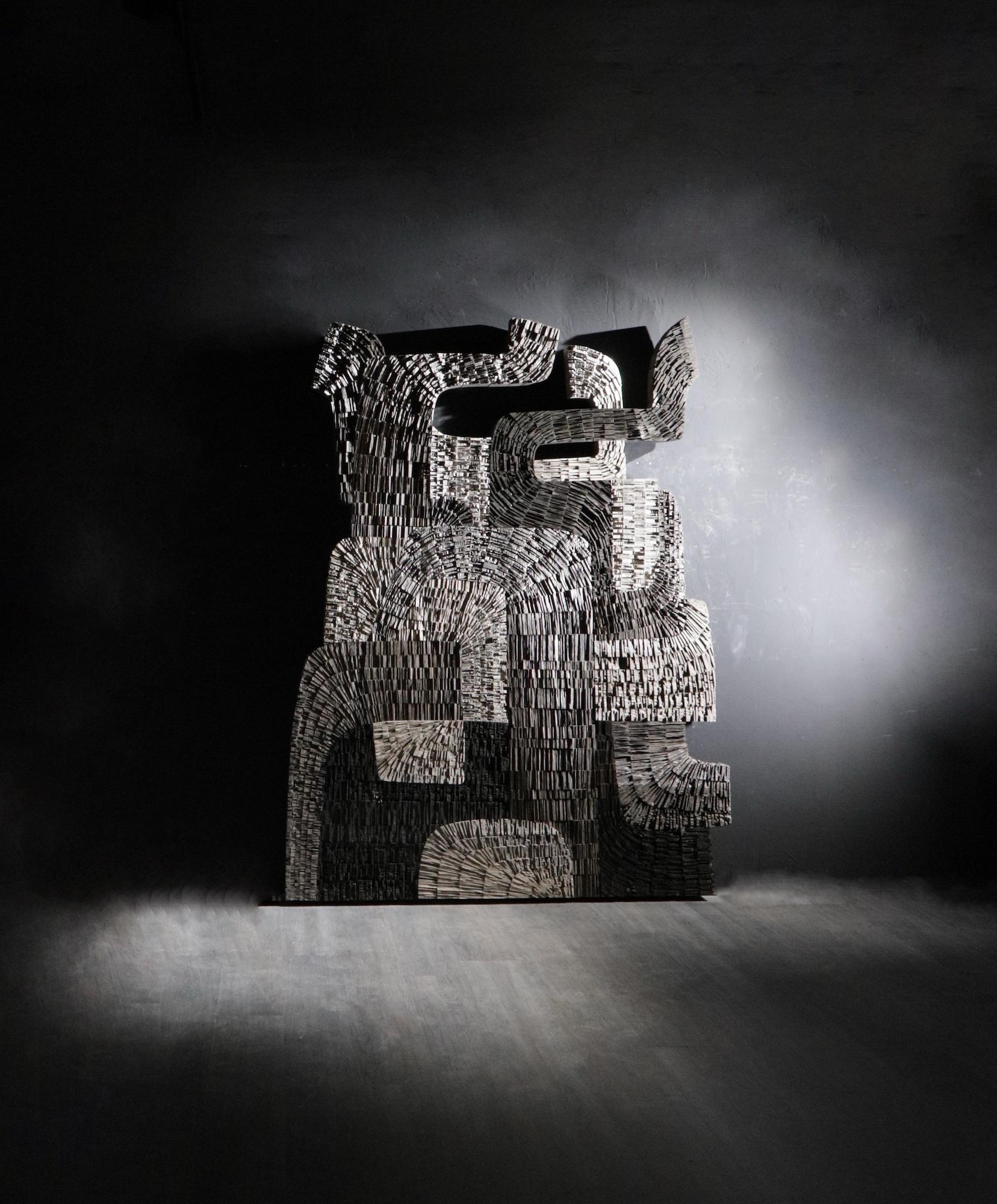 No.061222 di Thierry Martenon - scultura in legno di grandi dimensioni, astratta, geometrica in vendita 1