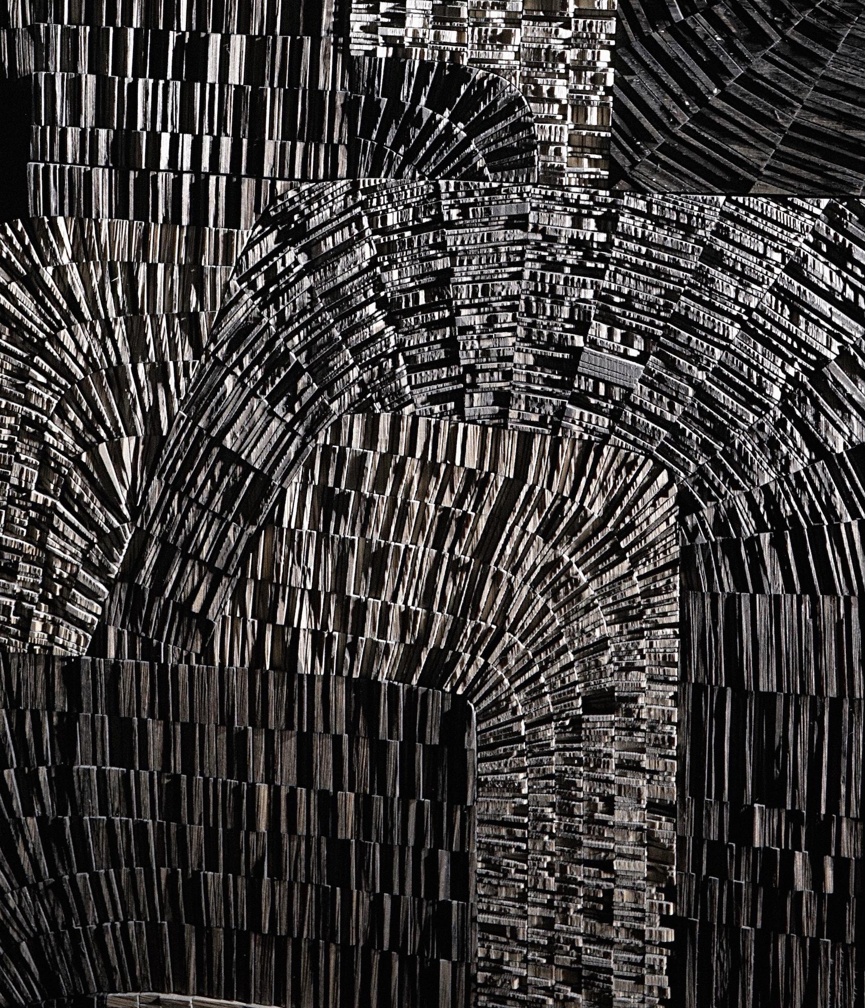 No.061222 di Thierry Martenon - scultura in legno di grandi dimensioni, astratta, geometrica in vendita 7