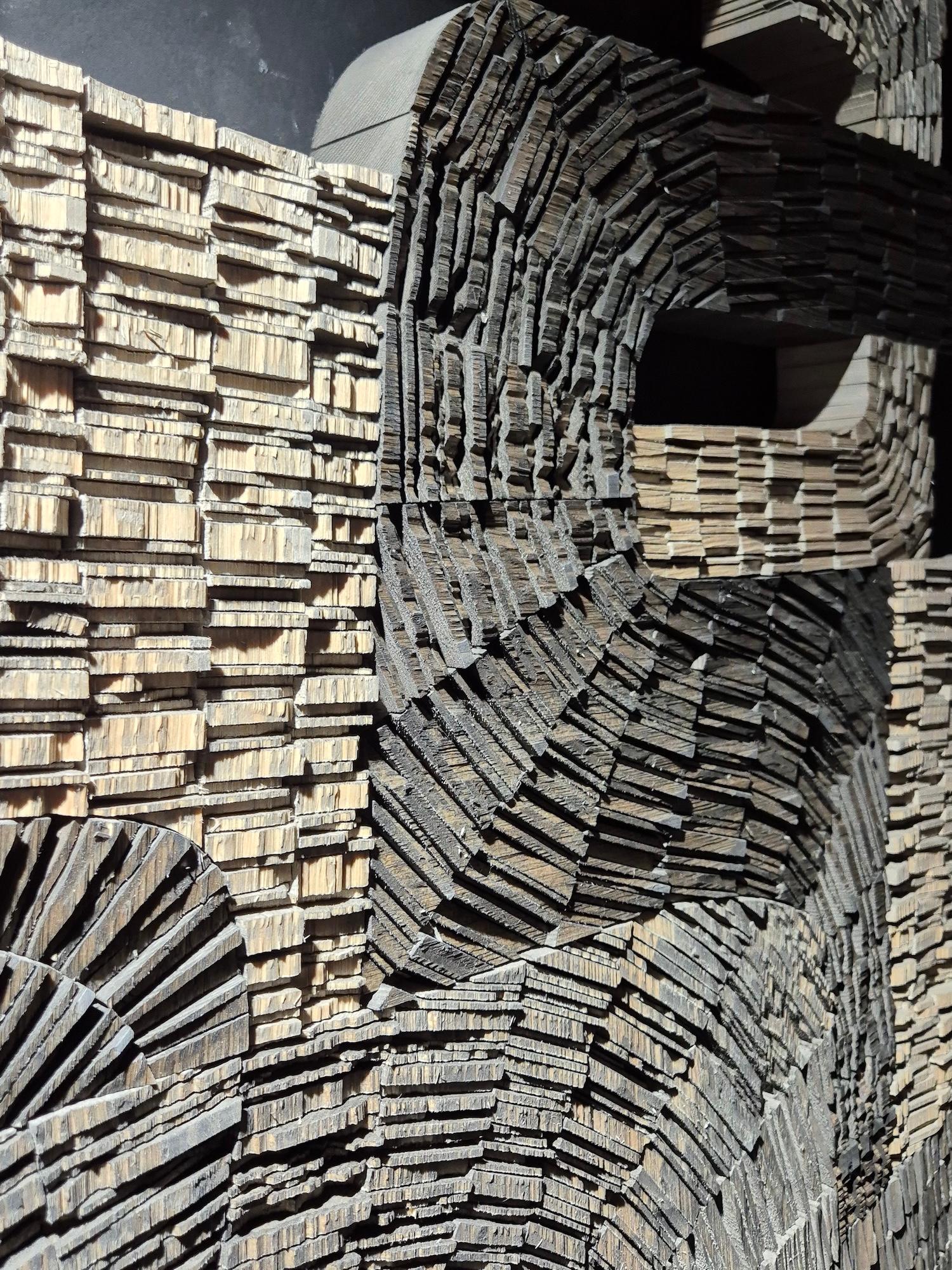 No.061222 di Thierry Martenon - scultura in legno di grandi dimensioni, astratta, geometrica in vendita 8