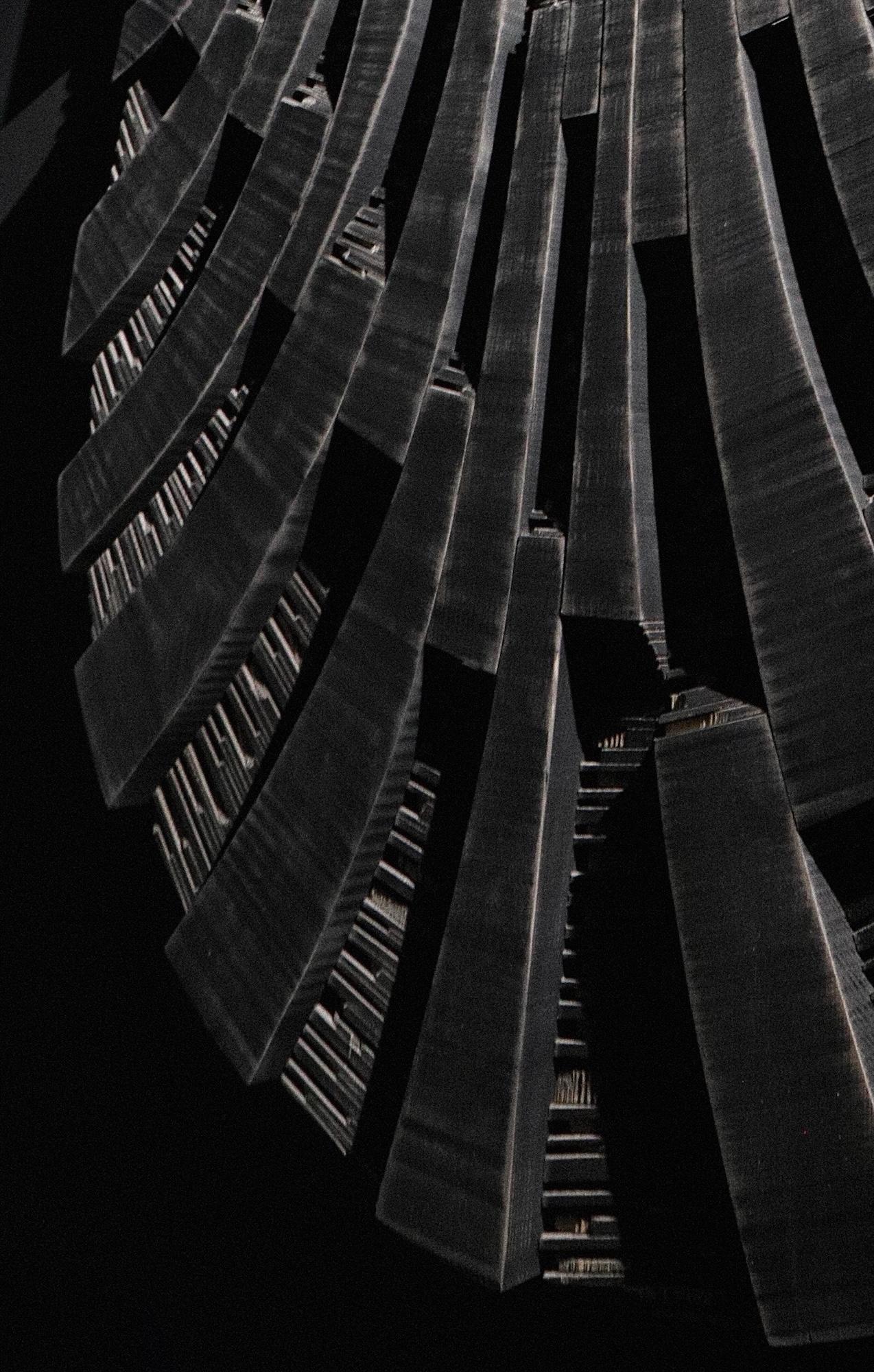 No.201022 di Thierry Martenon - scultura da parete di grandi dimensioni, geometrica astratta, Wood in vendita 9