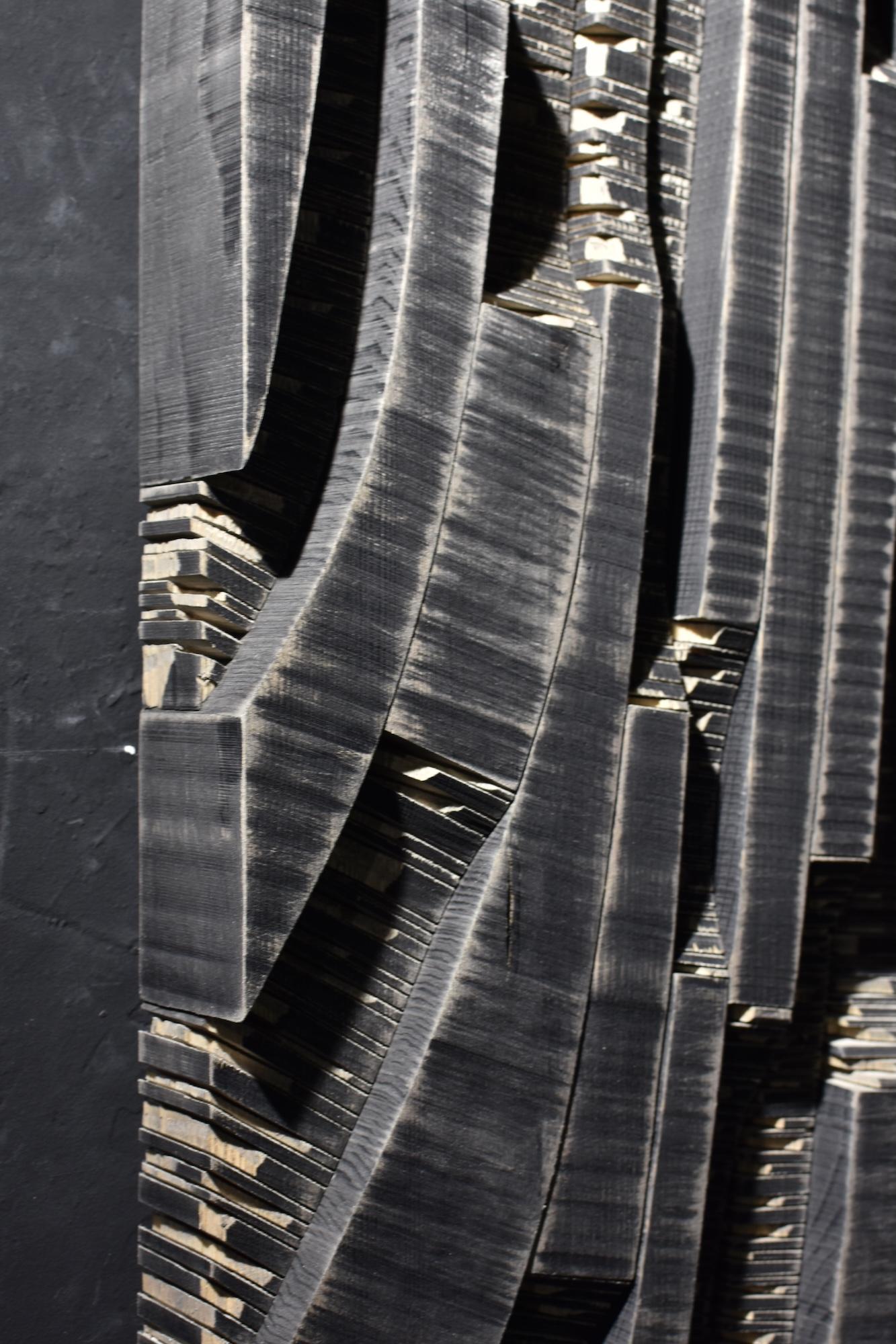 No.201022 di Thierry Martenon - scultura da parete di grandi dimensioni, geometrica astratta, Wood in vendita 10