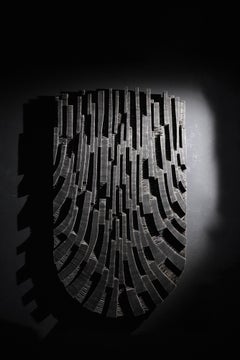 No.201022 by Thierry Martenon - large wall sculpture, abstract geometric, wood