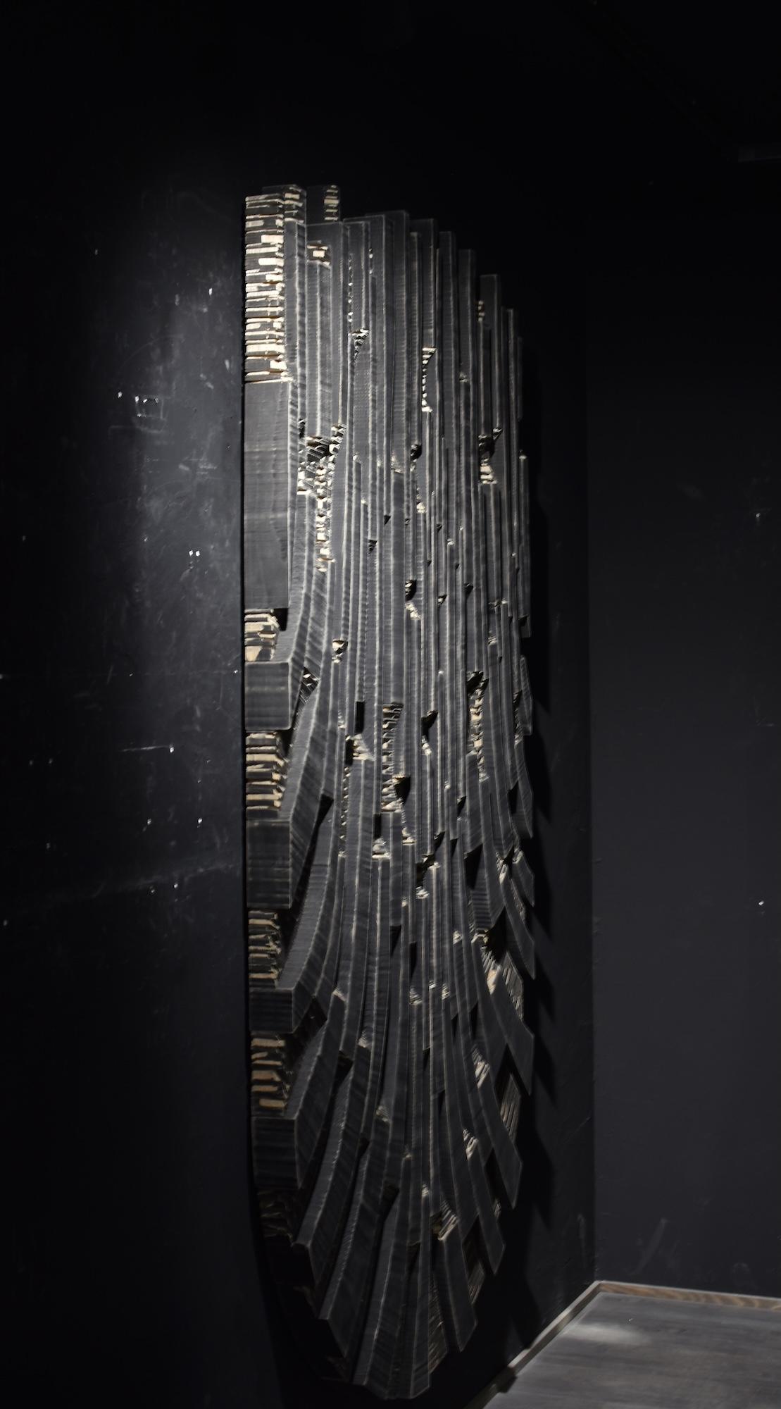 No.201022 di Thierry Martenon - scultura da parete di grandi dimensioni, geometrica astratta, Wood in vendita 3