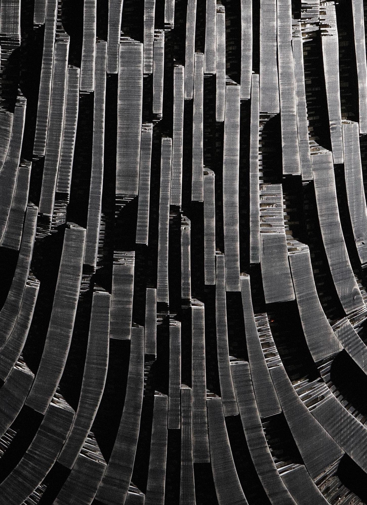 No.201022 di Thierry Martenon - scultura da parete di grandi dimensioni, geometrica astratta, Wood in vendita 5