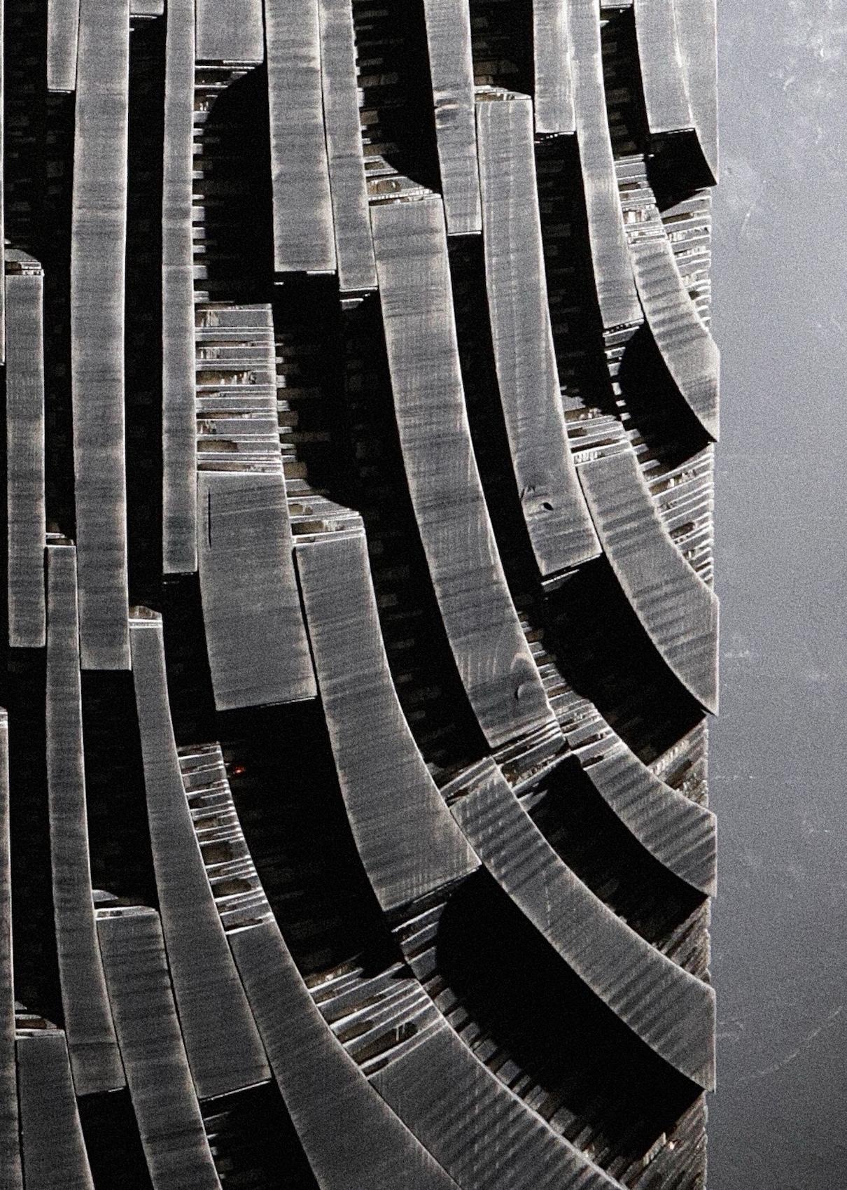 No.201022 di Thierry Martenon - scultura da parete di grandi dimensioni, geometrica astratta, Wood in vendita 8