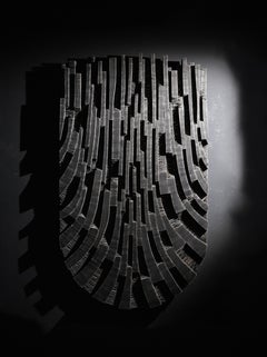 No.201022 de Thierry Martenon - grande sculpture murale, géométrique abstraite, bois