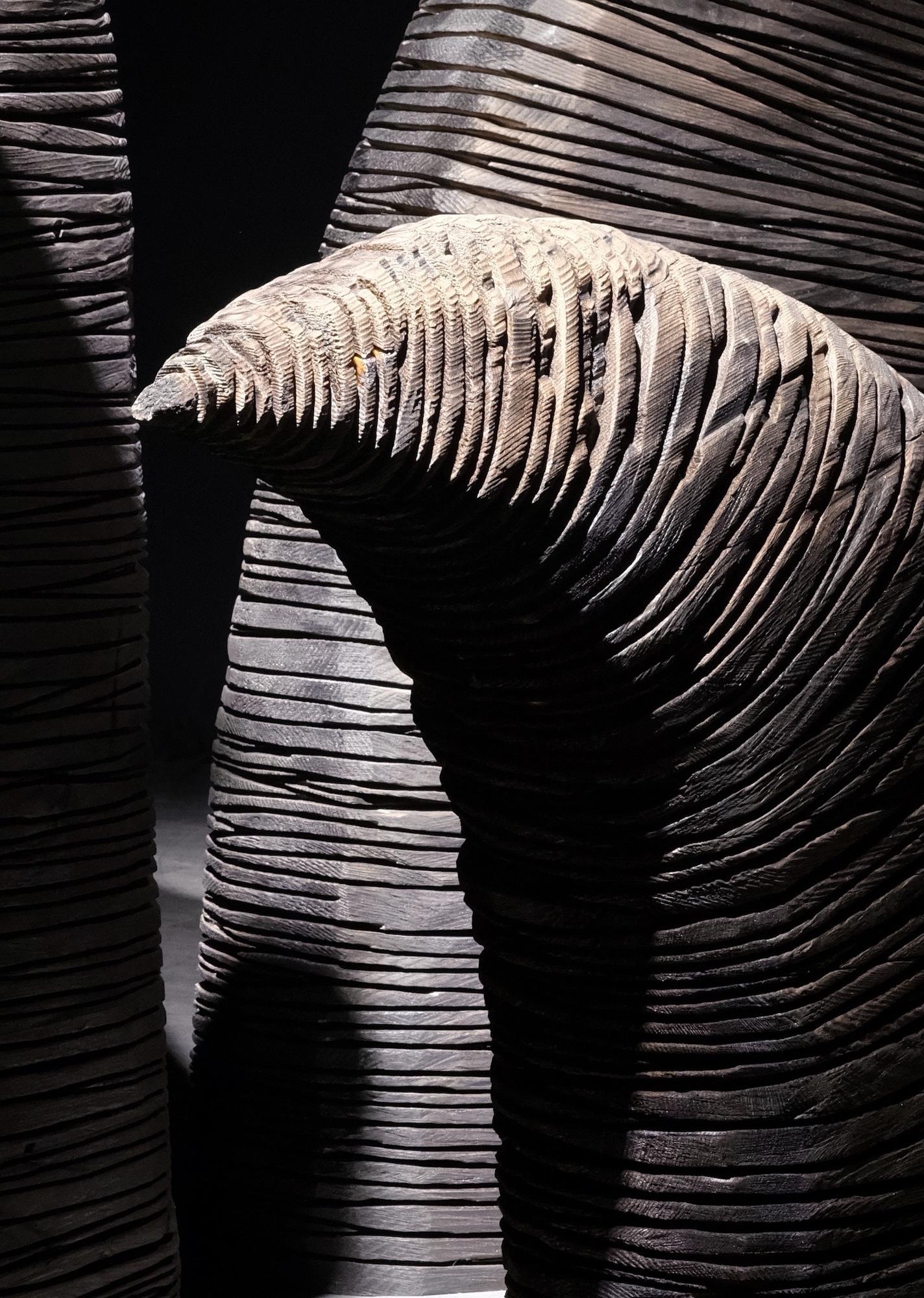 No.210624 di Thierry Martenon - scultura da parete di grandi dimensioni, geometrica astratta, Wood in vendita 6