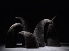 No.210624 di Thierry Martenon - scultura da parete di grandi dimensioni, geometrica astratta, Wood