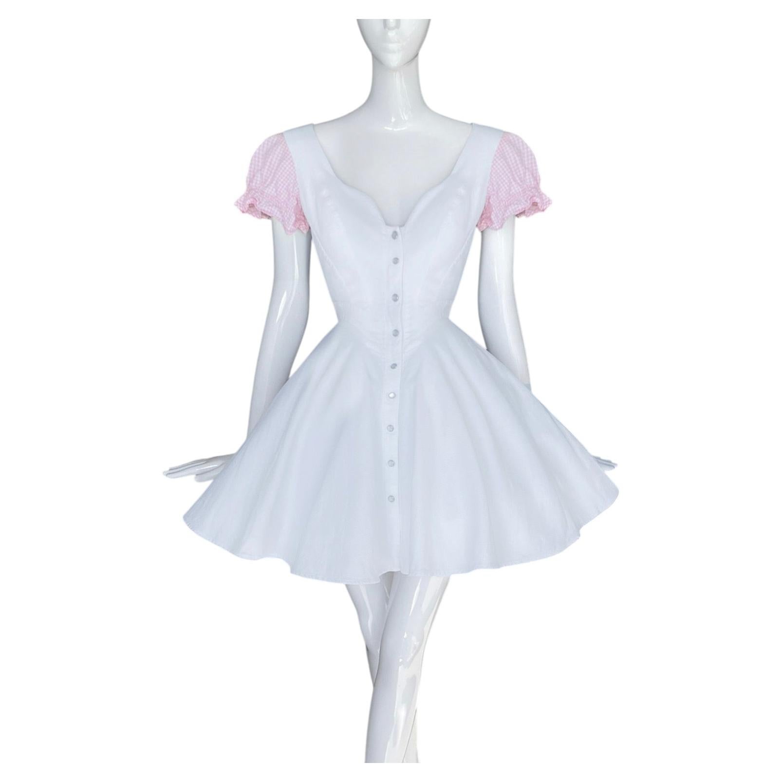 Thierry Mugker „Milkmaid“ Minikleid, Frühjahr/Sommer 1991 im Angebot