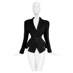 Veste zigzag noire à découpes spectaculaires Thierry Mugler, automne-hiver 1992