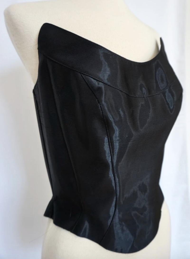 Thierry Mugler 1980s Black Corsest Top In Excellent Condition In New York, NY