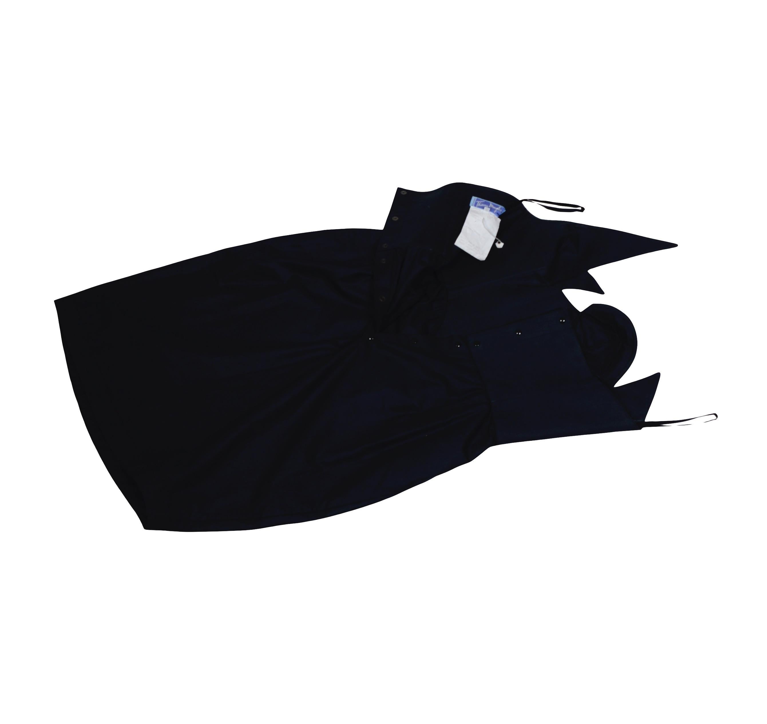 Thierry Mugler 1980s Vintage Iconic Black Cotton Bustier Corset Strapless Dress For Sale 8