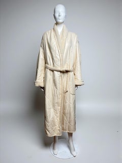 Thierry Mugler 1980s White Shearling Fleece Bathrobe Coat
