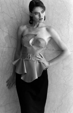 Thierry Mugler 1986 Sculptural Corset Top Dramatic Peplum Bodice