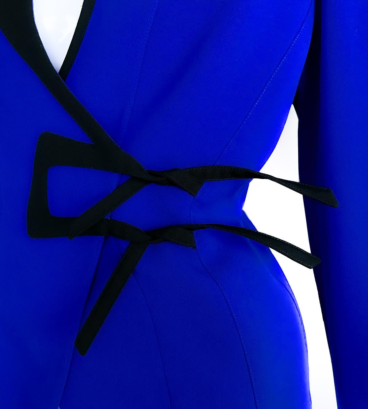 Thierry Mugler, rare veste bleu électrique d'archives, 1987 Pour femmes en vente
