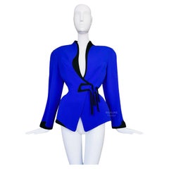 Vintage Thierry Mugler 1987 Rare Archival Electric Blue Jacket