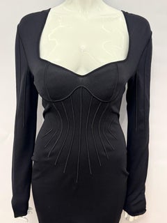 Thierry Mugler 1990’s black sculptural dress