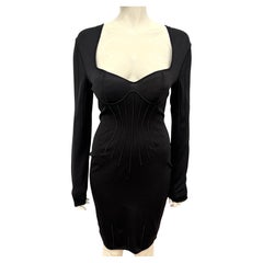 Thierry Mugler 1990’s black sculptural dress