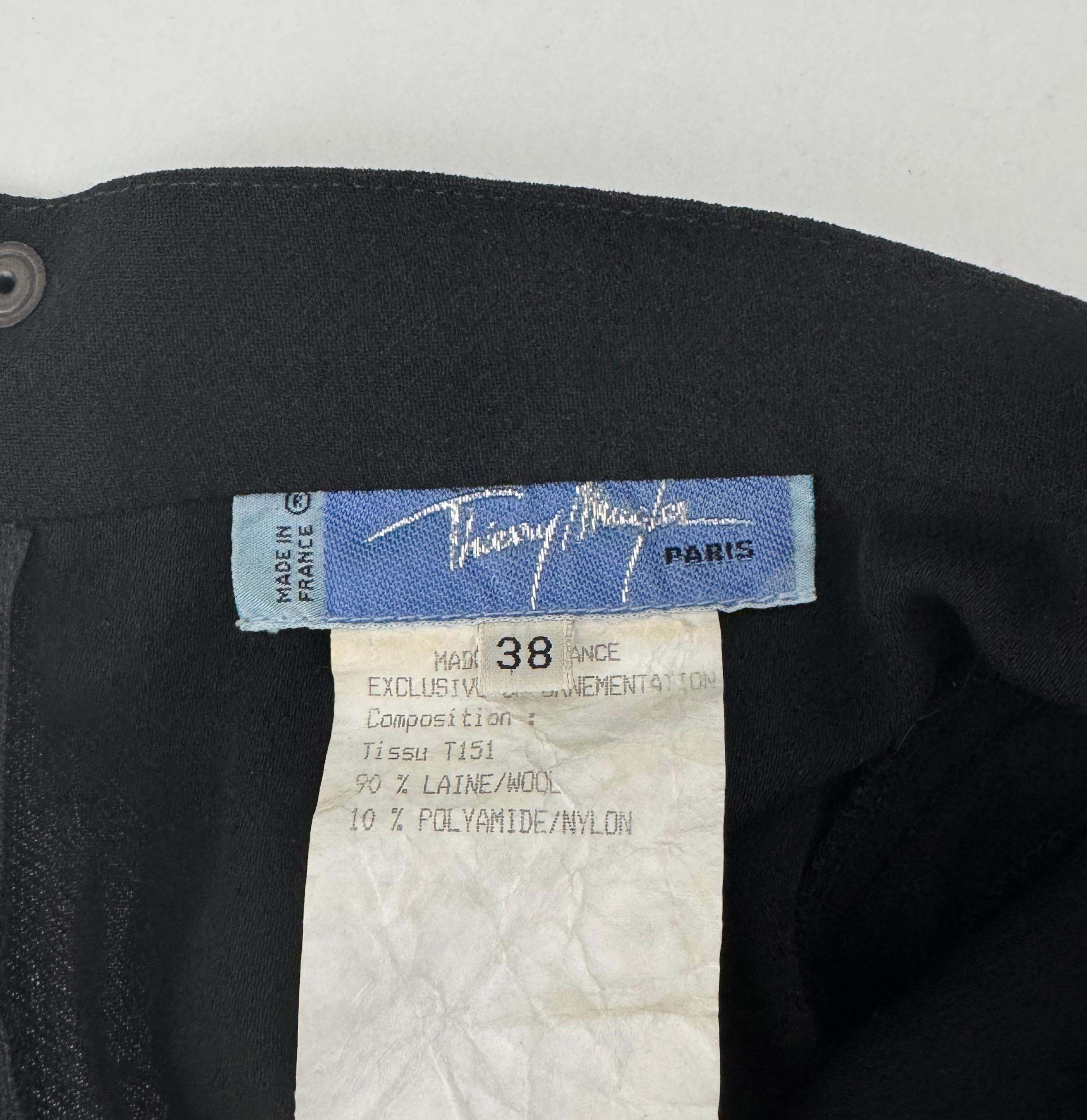 THIERRY MUGLER Falda sirena escultural años 90 FR38 en venta 7