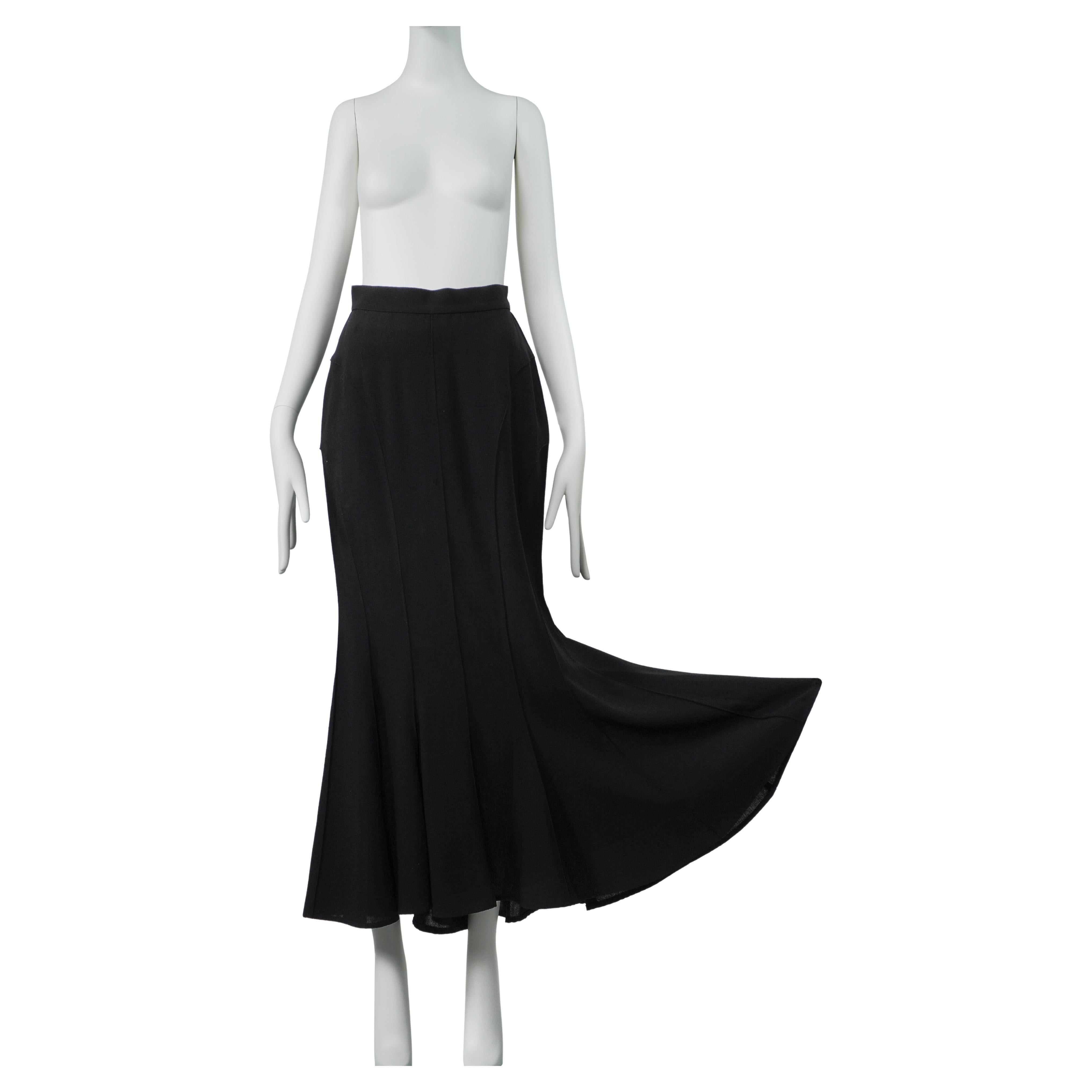 Thierry Mugler Gonna a sirena scultorea anni '90 FR38