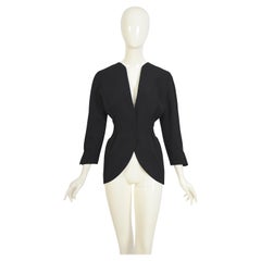 Thierry Mugler 1990s Vintage Timeless Black Wool Jacket