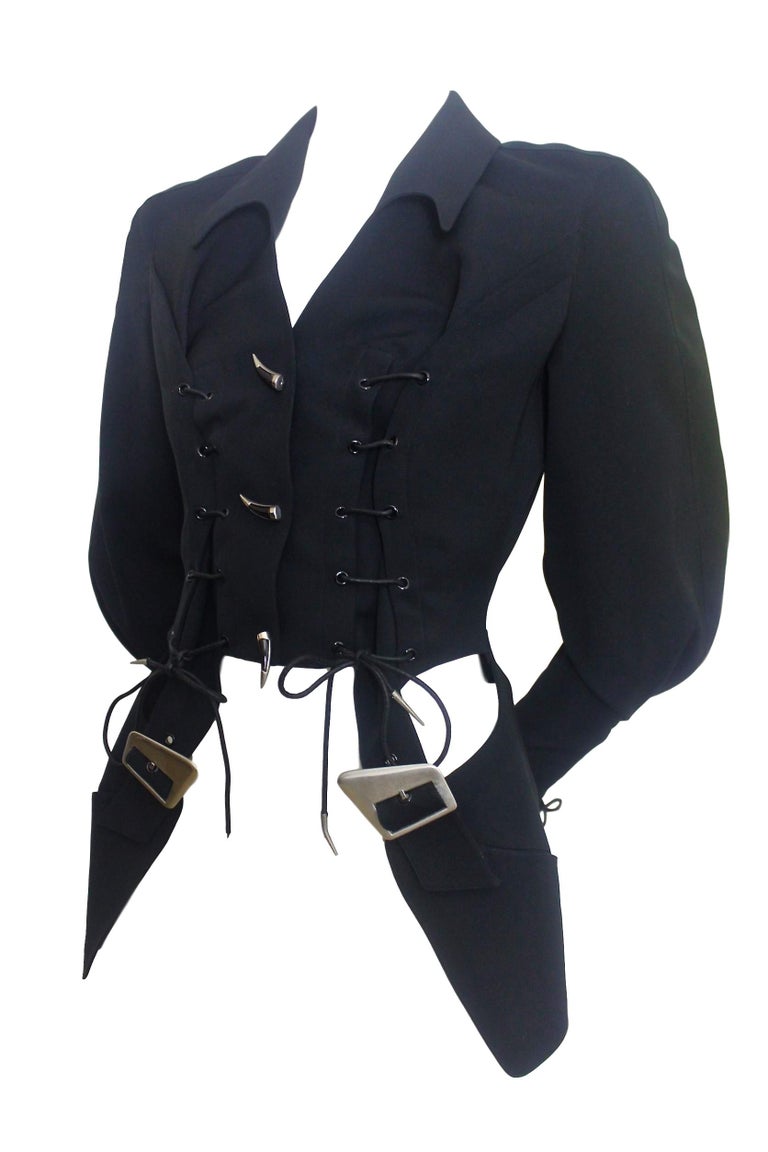Thierry Mugler 1992 Runway Holster Jacket and Skirt For Sale at 1stDibs