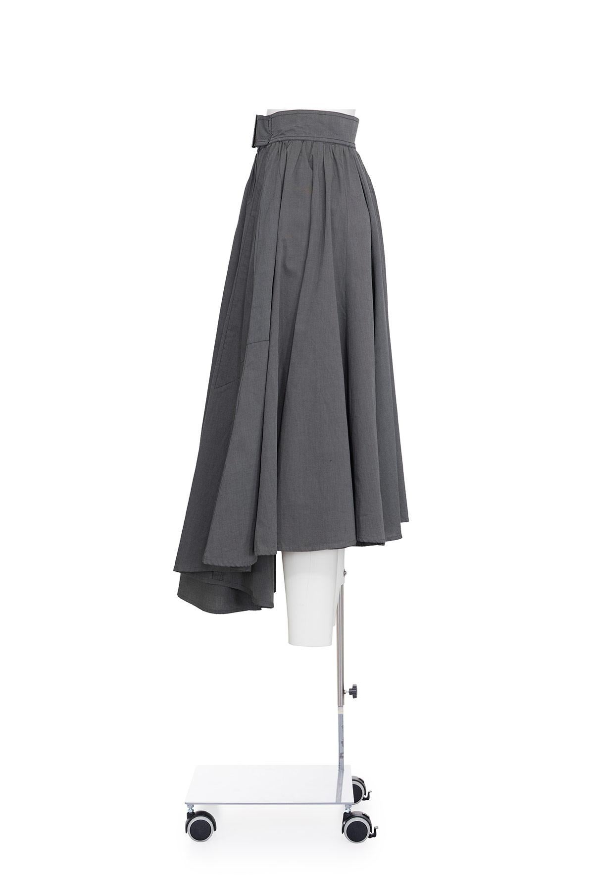 THIERRY MUGLER 80'S Full Skirt with Buckle Belt In Good Condition In Milano, MILANO