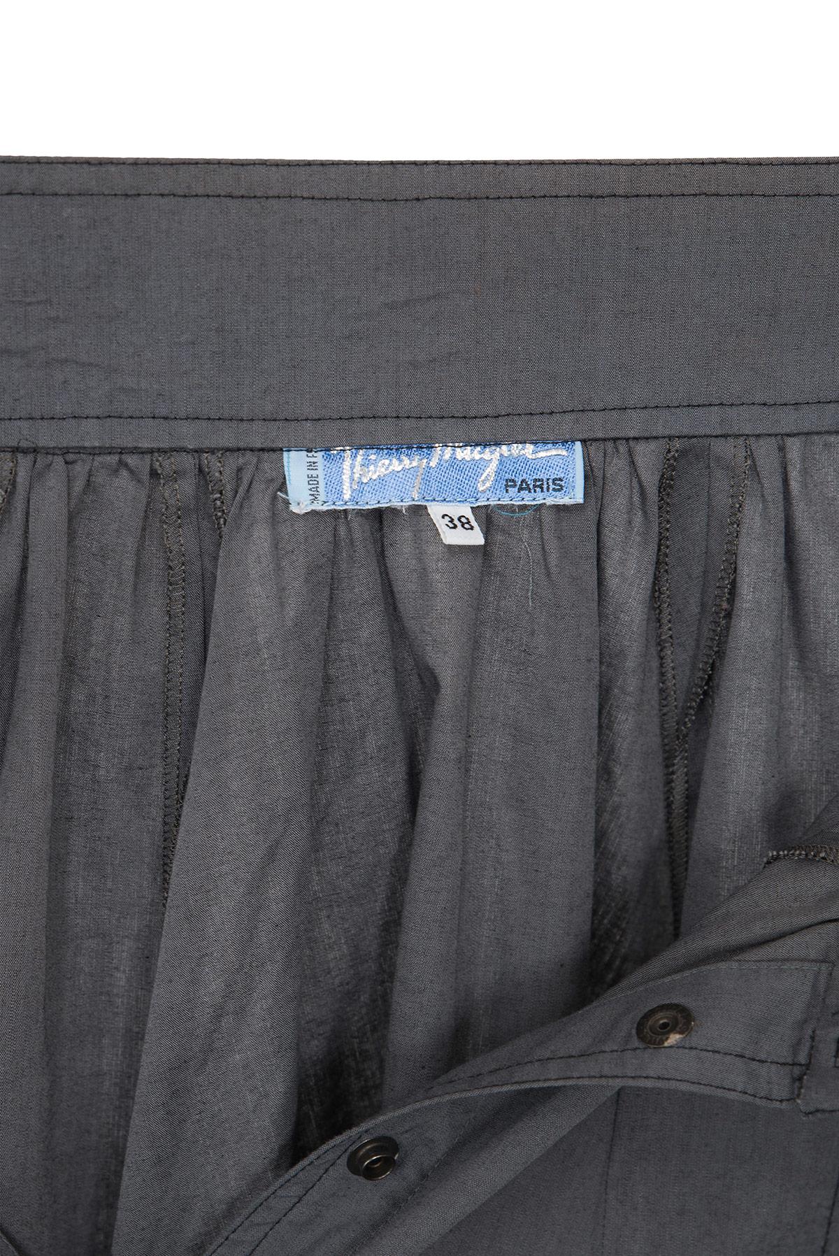 THIERRY MUGLER 80'S Full Skirt with Buckle Belt 1