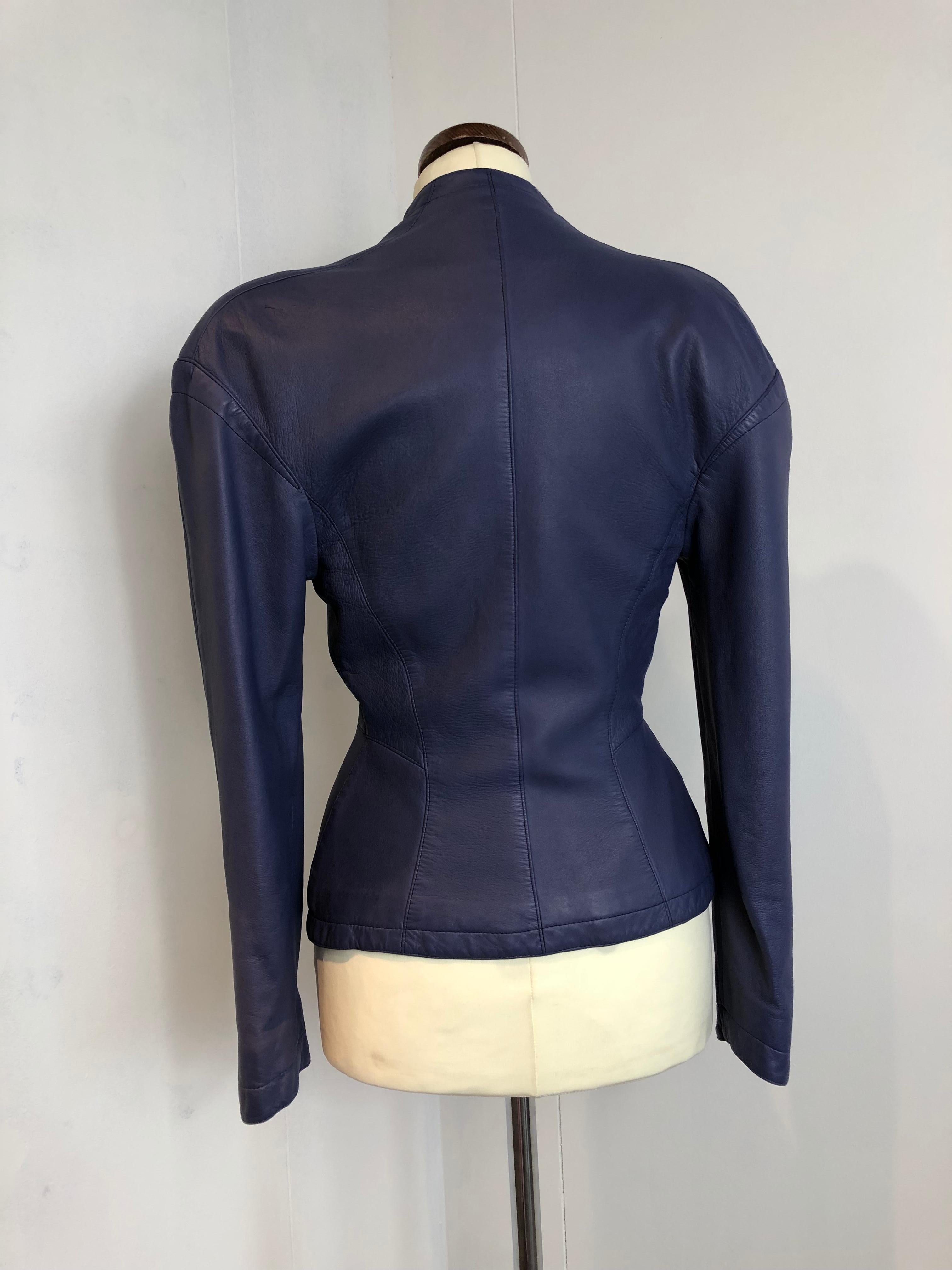 Thierry Mugler 80s violet Jacket In Good Condition In Carnate, IT