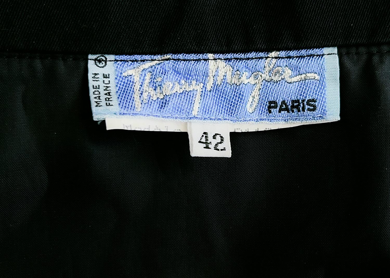 Thierry Mugler Archival SS 1991 Skirt Suit Silver Metal Lightning Bolts For Sale 3