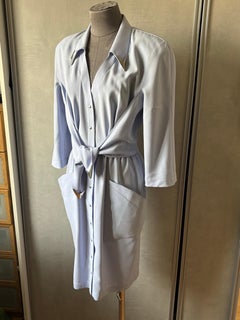 Thierry Mugler Archiv Hemdkleid - Himmelblau - 1990er Jahre
